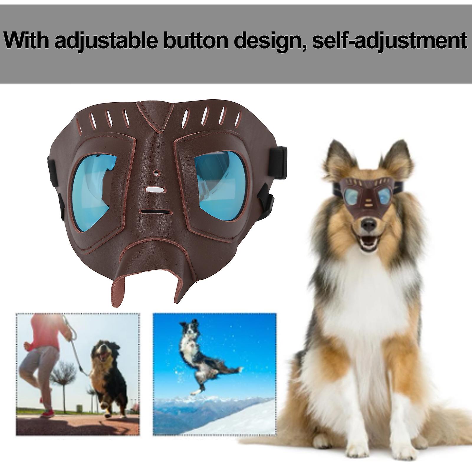 Dog Sunglasses， Dog Glasses With Uv Protection， Anti-glare Dog Glasses With Adjustable Strap， Dog Sunglasses For Medium And Large Breeds， Waterproof，