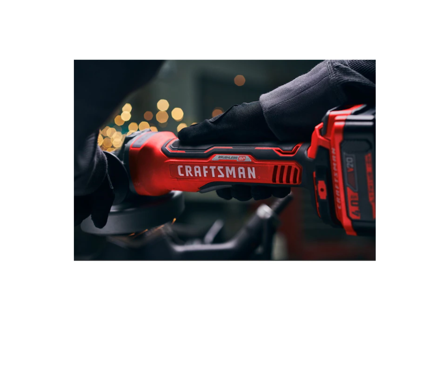 CRAFTSMAN CMCG451B V20 RP 4.5-in 20-volt Max Paddle Switch Brushless Cordless Angle Grinder