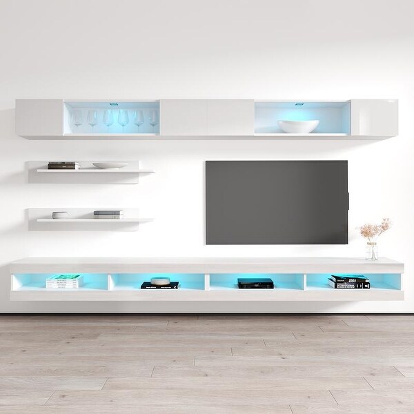 Fly I3 34TV Wall Mounted Floating Modern Entertainment Center