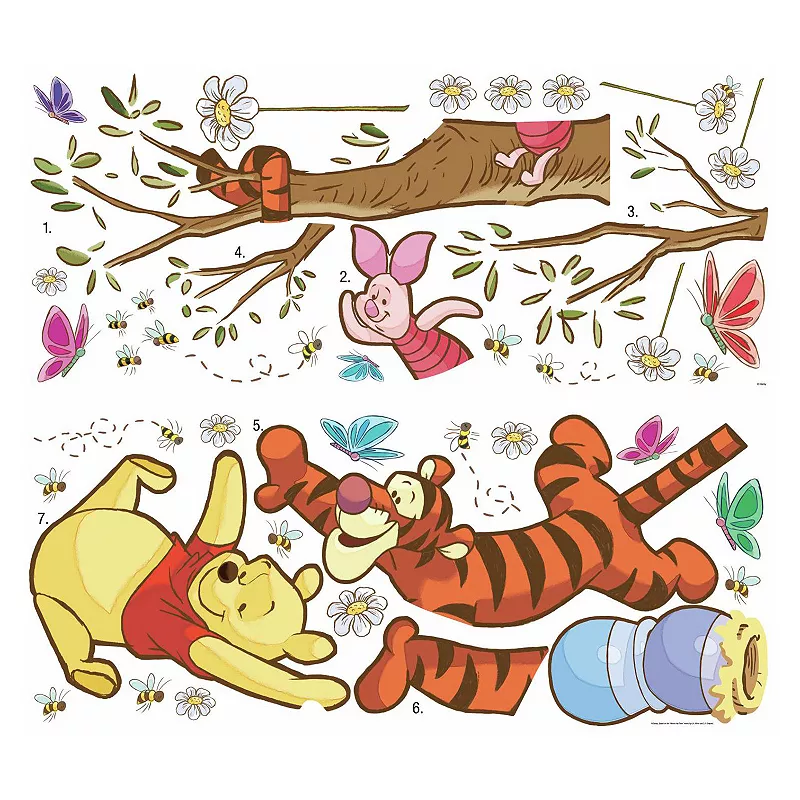 Disney's Winnie the Pooh Honey Peel and Stick Giant Wall Decals