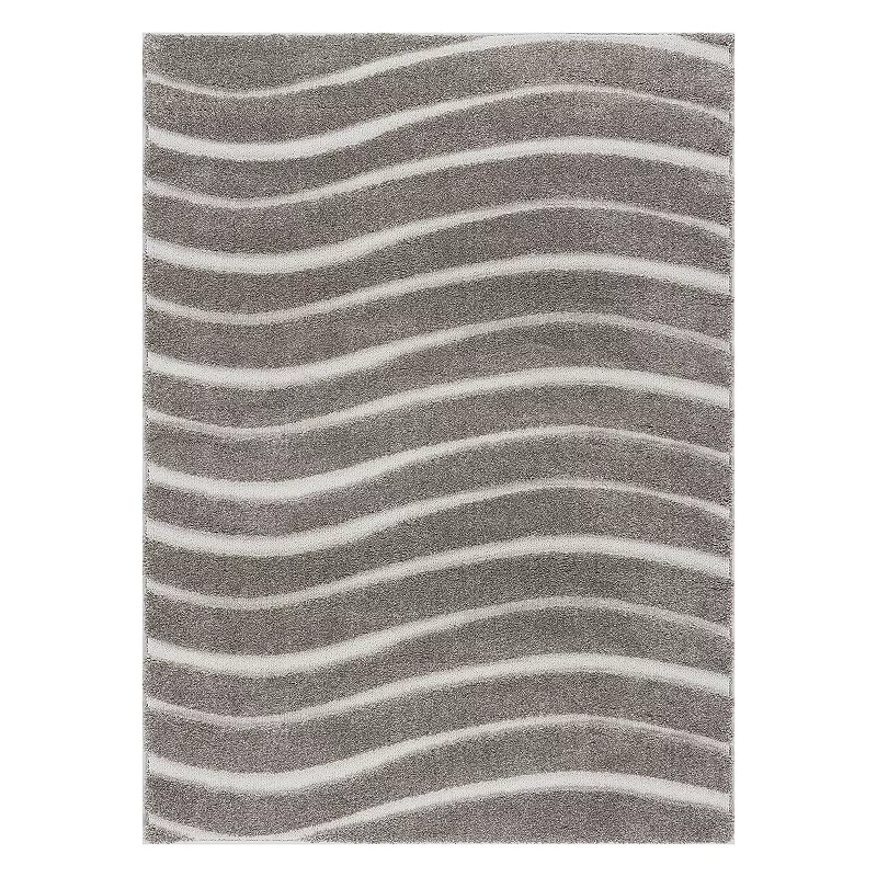 KHL Rugs Waveland Contemporary Striped Shag Rug