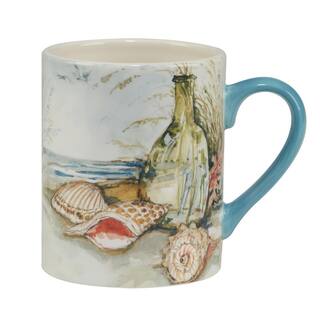 Certified International Coastal Landscape 16 oz. Assorted Colors Earthenware Mug Set Of 4 29237SET4