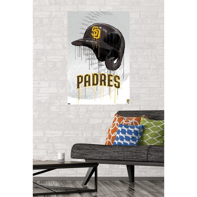 Trends International Mlb San Diego Padres Drip Helmet 22 Unframed Wall Poster Prints