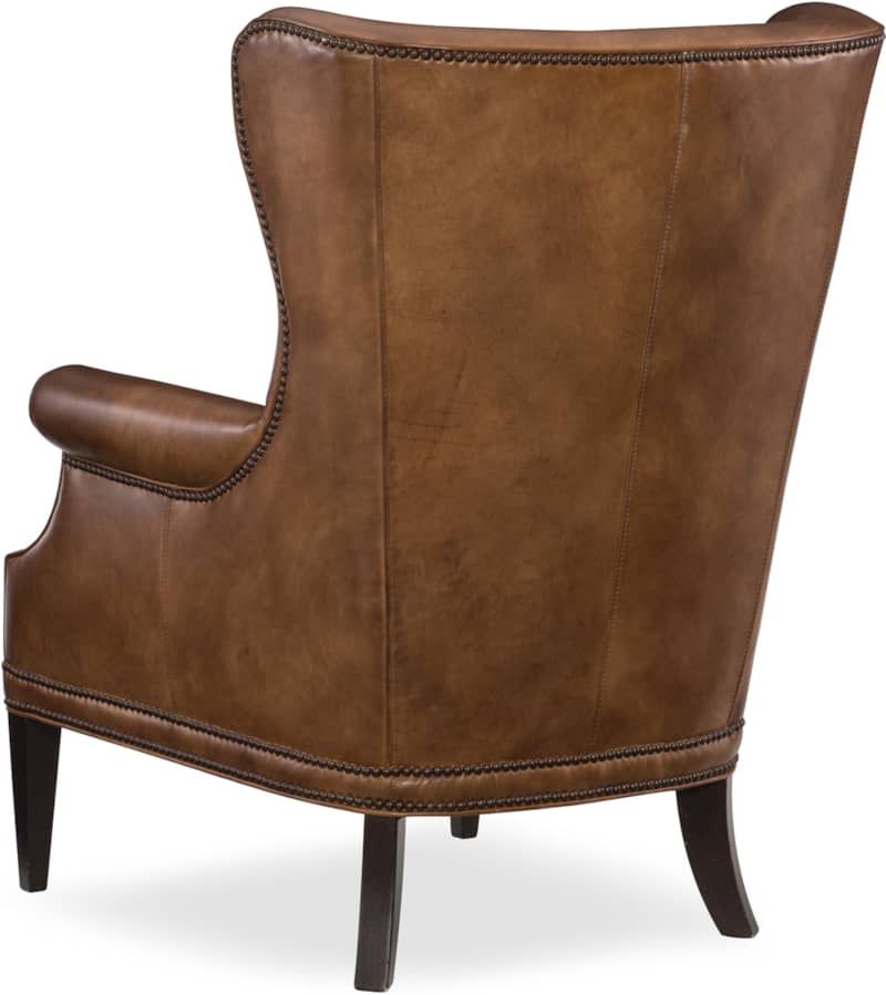 Hooker Furniture Living Room Maya Wing Leather Club Chair