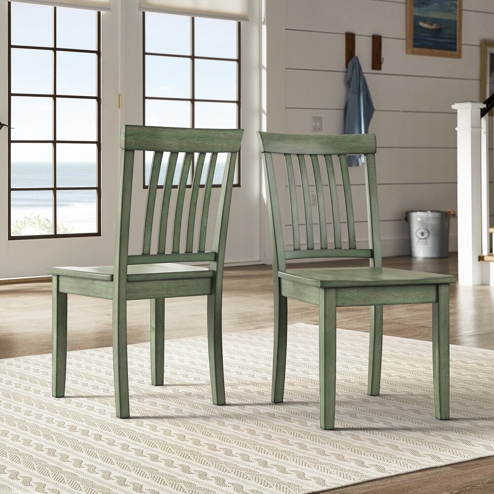 Wilmington II 48 Inch Rectangular Antique Sage Green 5 Piece Dining Set by iNSPIRE Q Classic