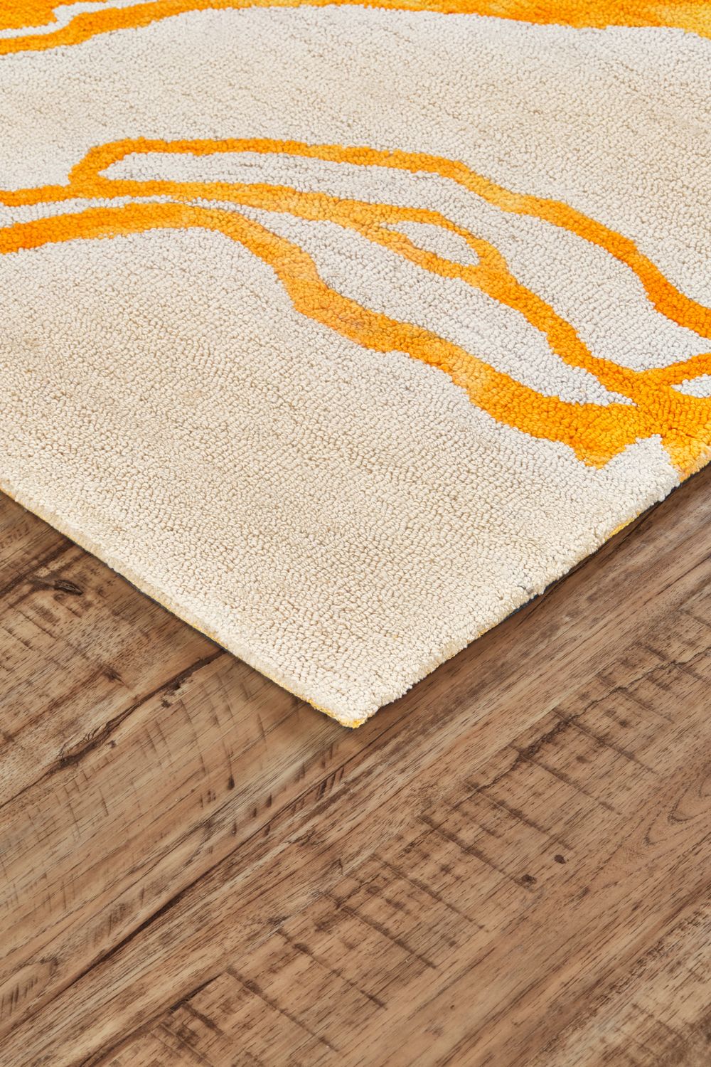 Pearline Hand Tufted Orange and Yellow Rug by BD Fine