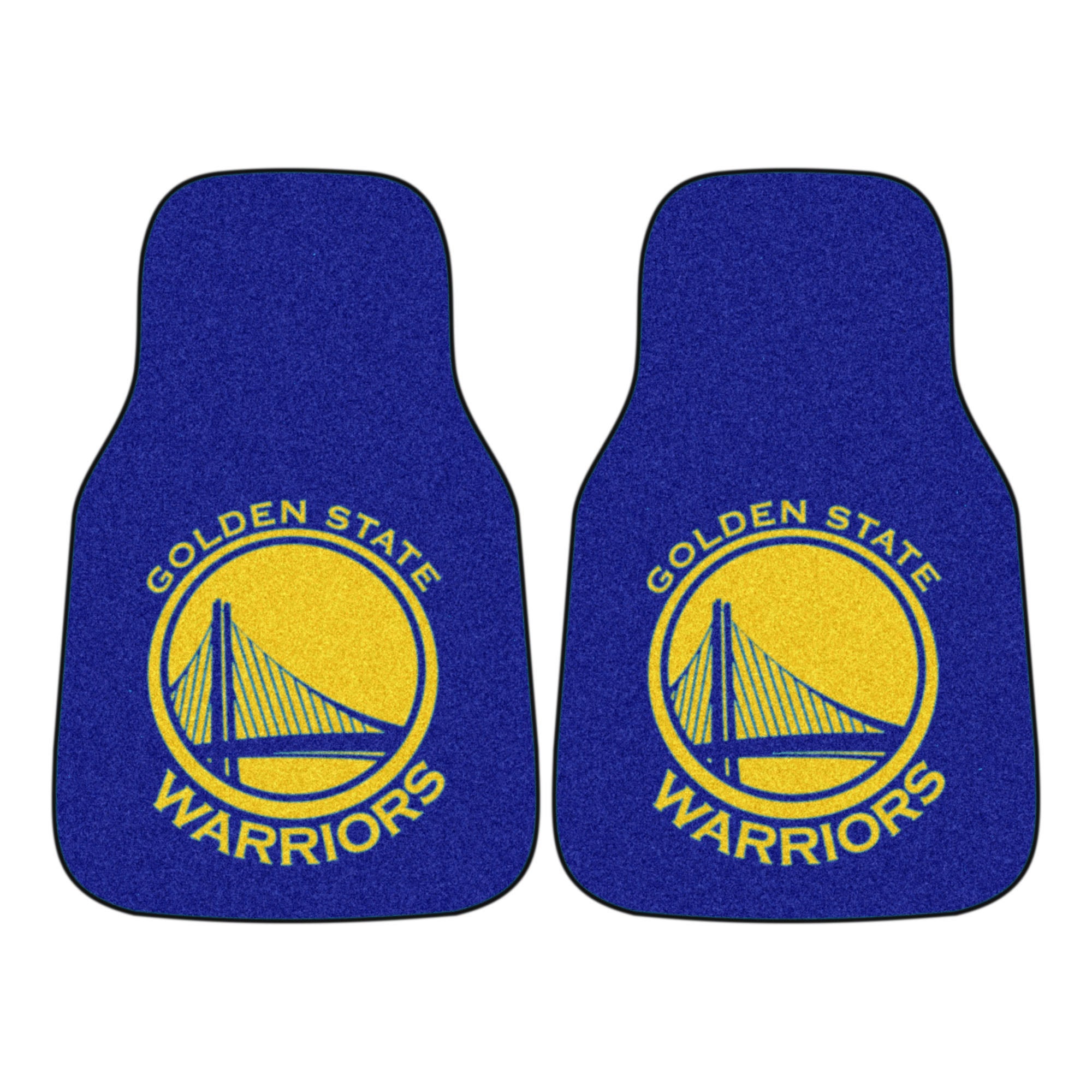 Golden State Warriors 2-pc Carpeted Car Mats 17