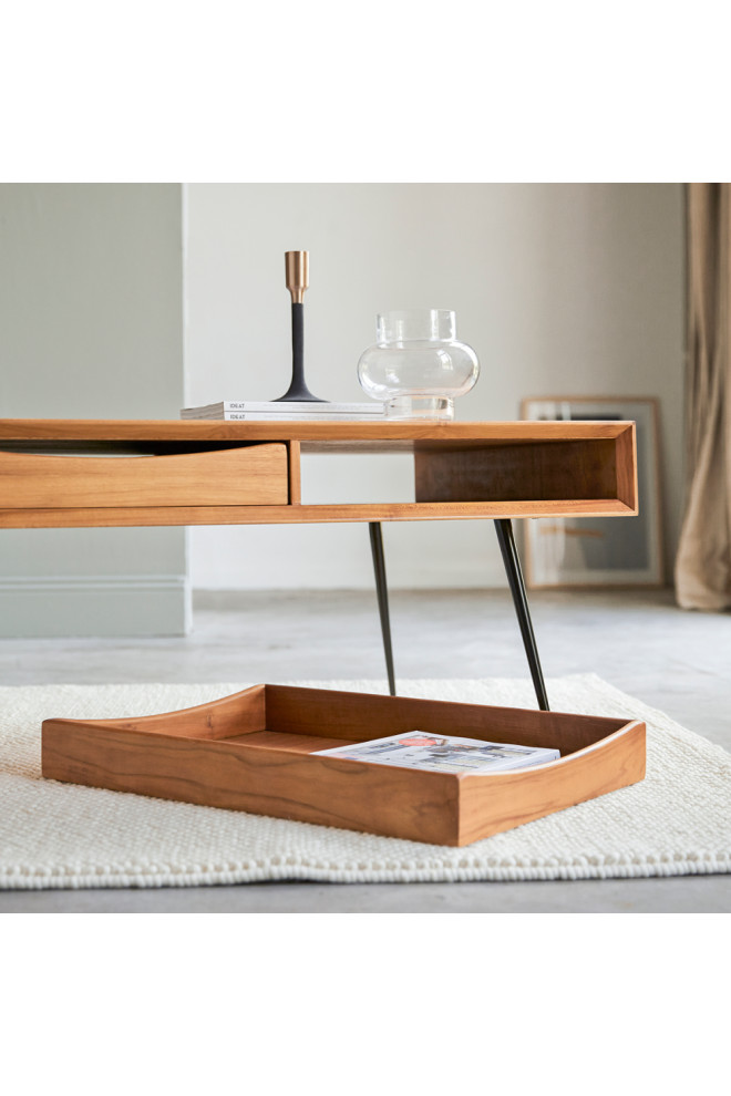 Teak Modern Coffee Table  Tikamoon Simen   Midcentury   Coffee Tables   by Oroa   Distinctive Furniture  Houzz