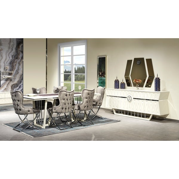 Yond Modern Dining Room Table And 6 Dining Room Chairs Set