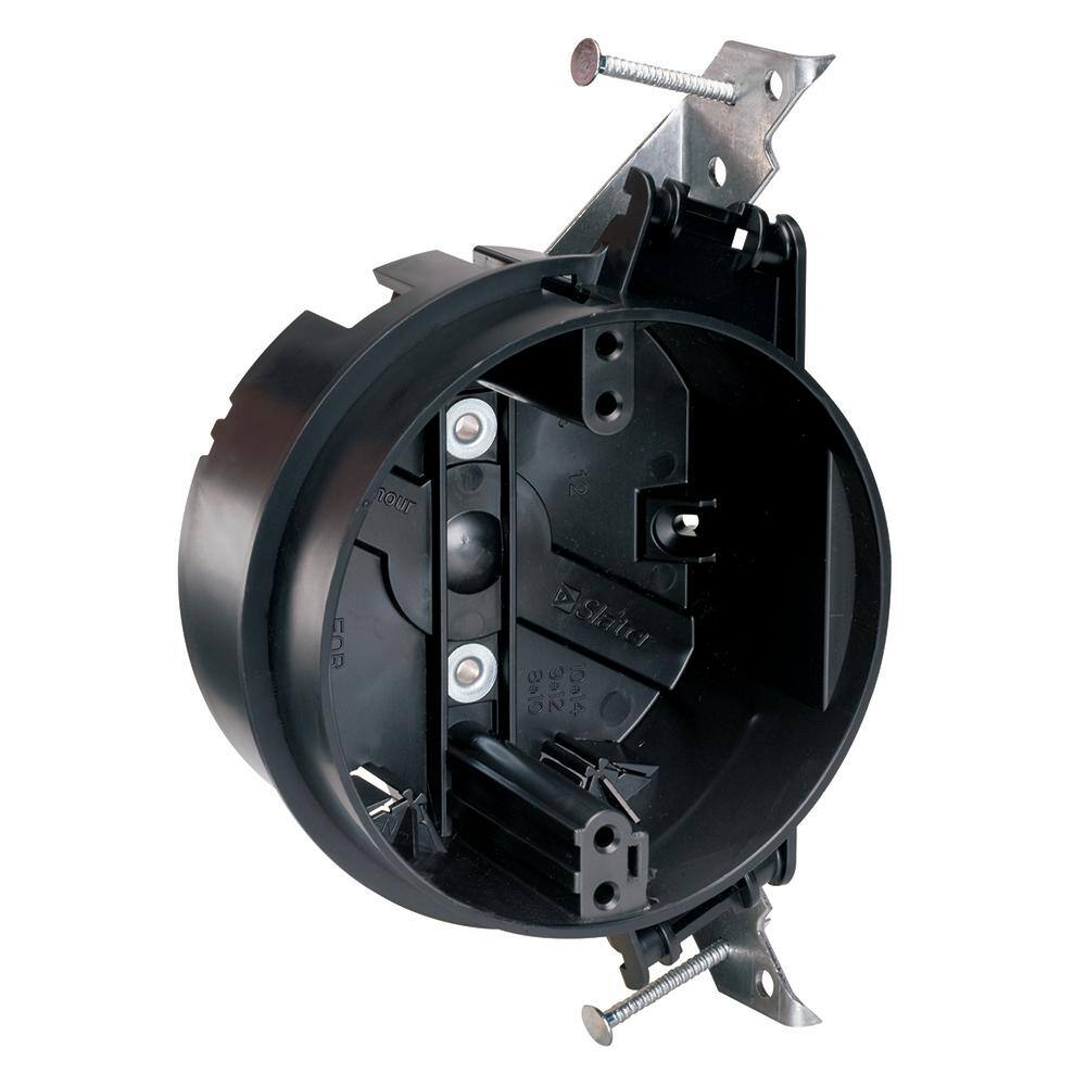 Legrand Pass  Seymour Slater New Work 4 in. Round Captive Mounting Nails Ceiling Box with AutoClamps S120JAC