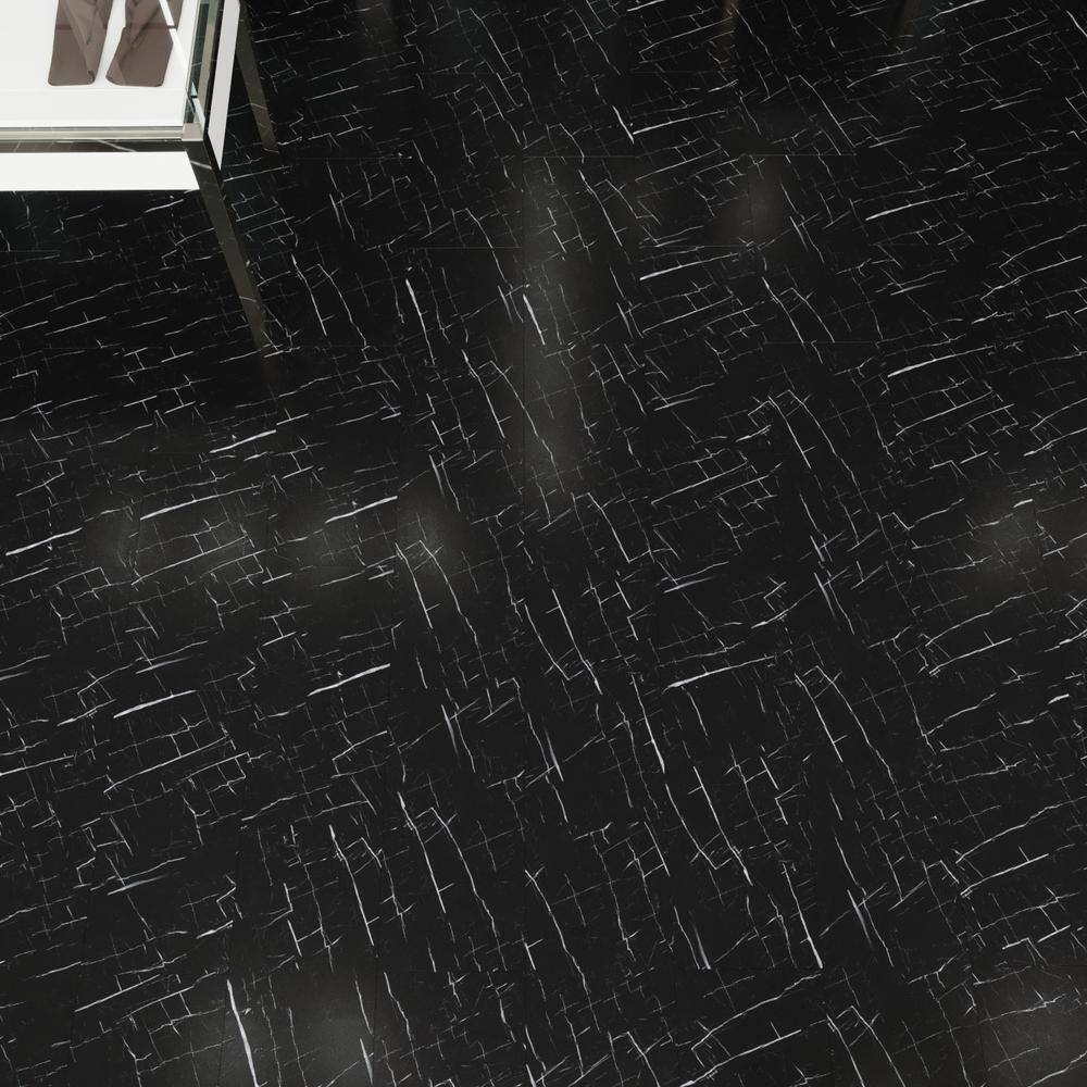 Lucida Surfaces GlueCore Blackrock 22 MIL x 12 in. W x 24 in. L Glue Down Waterproof Vinyl Tile Flooring (36 sqftcase) GC-321