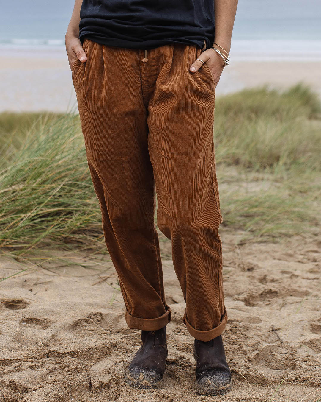 Compass Recycled Corduroy Trouser - Coconut