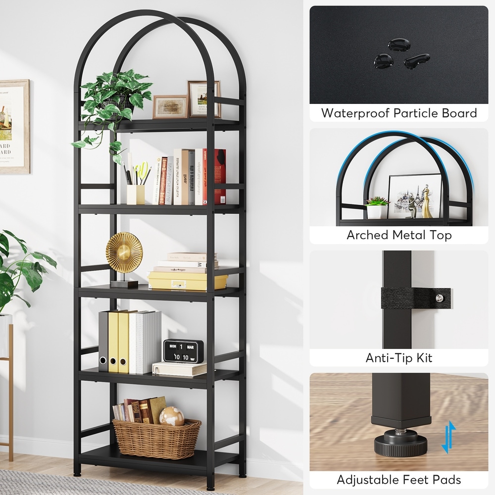 5 Tier Open Bookshelf  74\