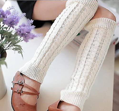 1 Pair Knit Winter Thermal Warm Leg Warmers-long Socks Boot Cuffs Topper Legging