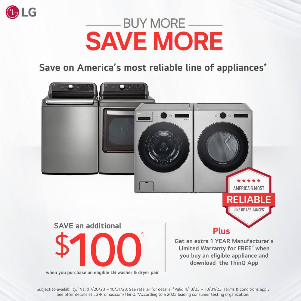 LG 5.0 cu.ft. Ultra Large Front Load Washer with TurboWash360 TurboSteam and WiFi Connectivity in Black Steel WM6500HBA