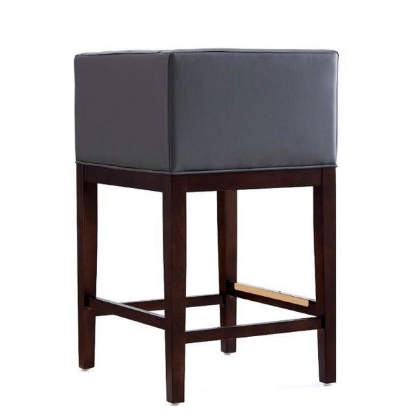 Kingsley Counter Stool in Grey and Dark Walnut