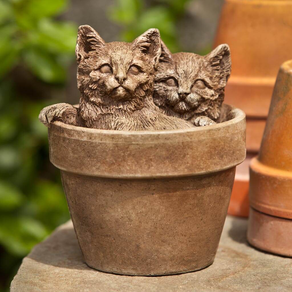 Campania International Sprouts Kitten Garden Statue