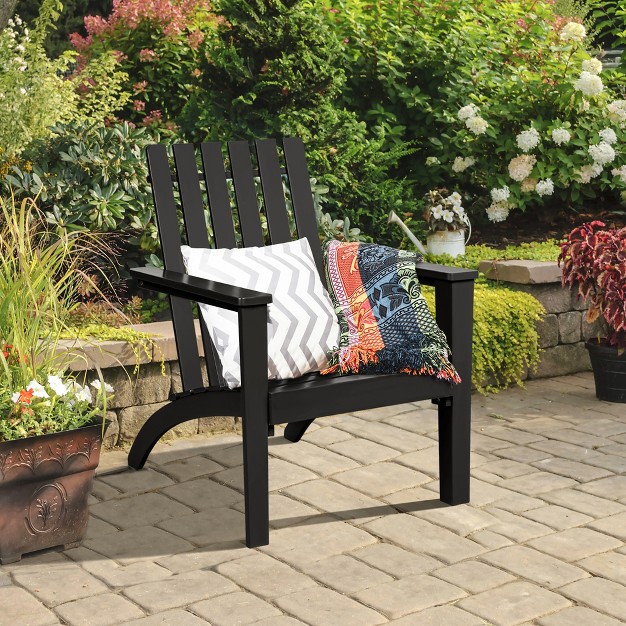 Costway Patio Adirondack Chair Acacia Wood Lounge Armrest Garden Deck White black gray