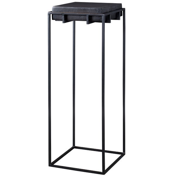 Uttermost Telone Black Pedestal Table