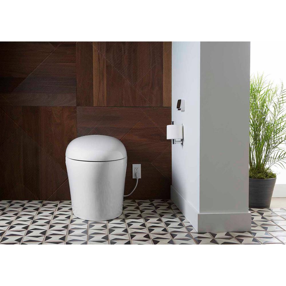 KOHLER Karing Intelligent 1-Piece 1.08 GPF Single Flush Elongated Toilet in White with built in bidet Seat Included K-77780-0