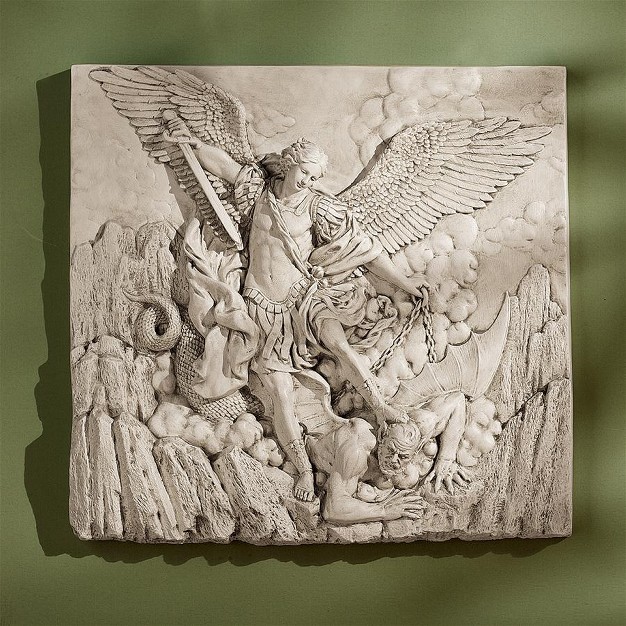 Design Toscano St Michael The Archangel Sculptural Wall Frieze