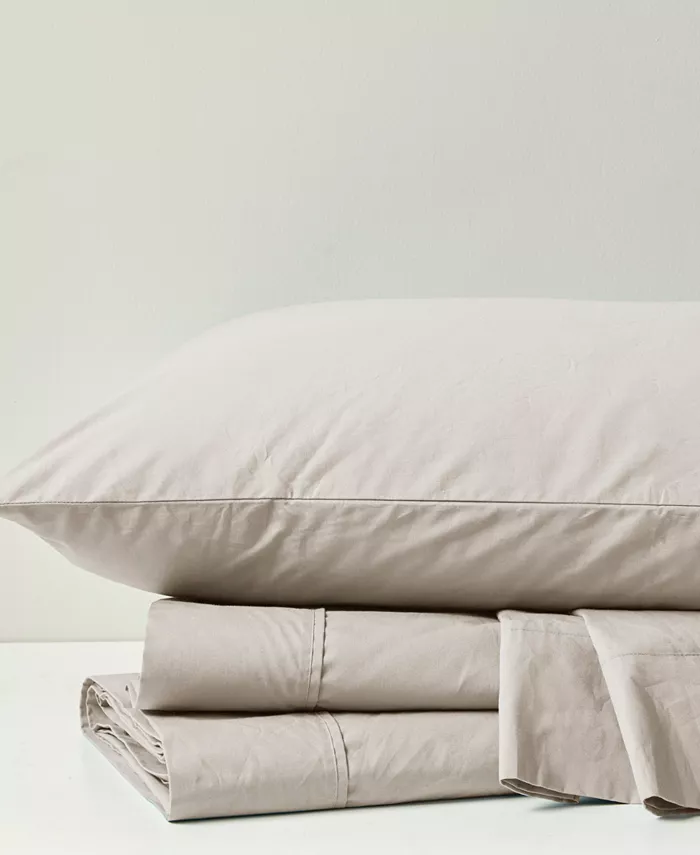 Madison Park Peached Cotton Percale 3-Pc. Sheet Set， Twin