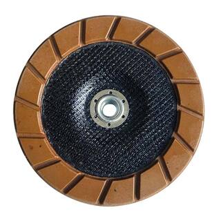 EDiamondTools 7 in. Transitional Grinding Wheels for Concrete Polishing #30 Grit Ceramic Bond 58-11 in. Arbor TCW0730A5_THD