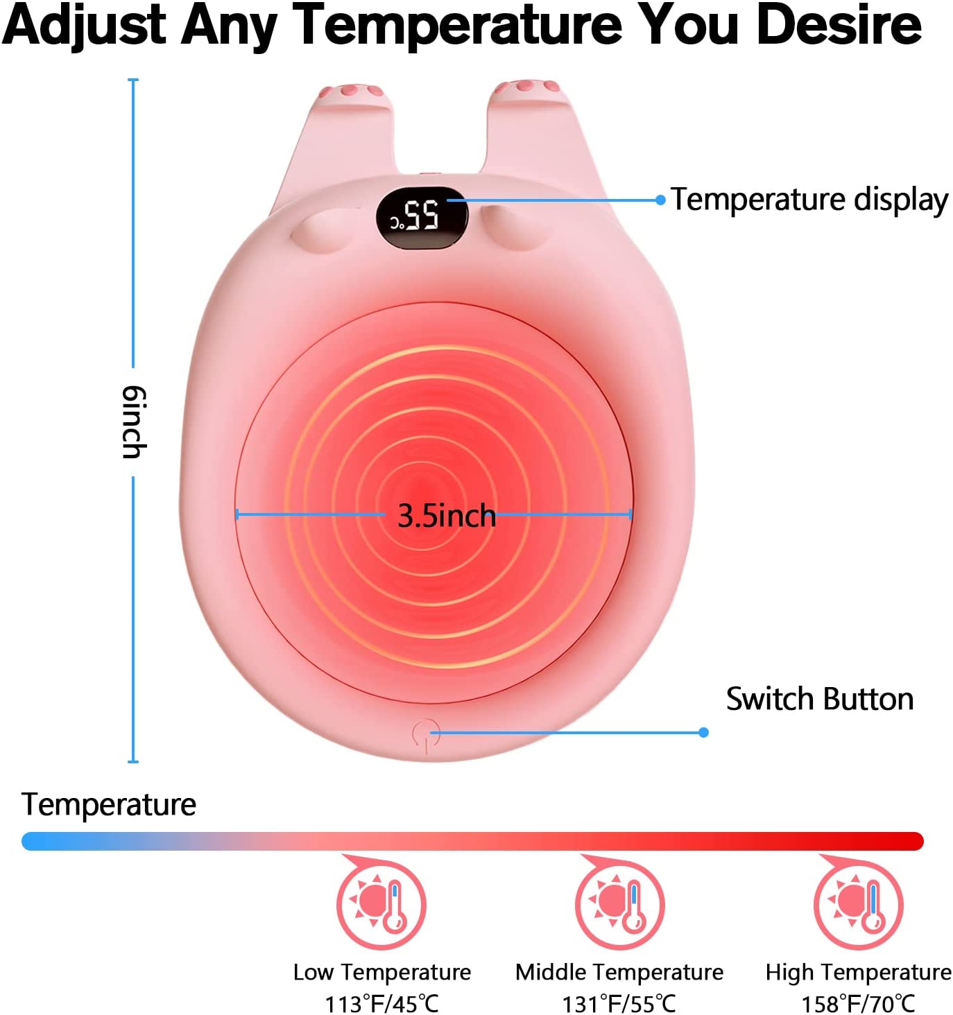 Mug Warmer，Coffee Warmer for Desk Coffee Cup Warmer Auto Shut Off，Smart Candle Warmer With 3 Temp Settings，Electric Beverage Warmer Plate for Coffee，Cocoa，Tea，Water and Milk (Not Include Cup)