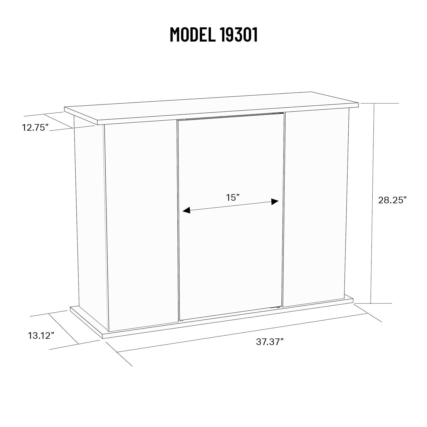 Aquatic Fundamentals 30/45 Gallon Wood Aquarium Stand