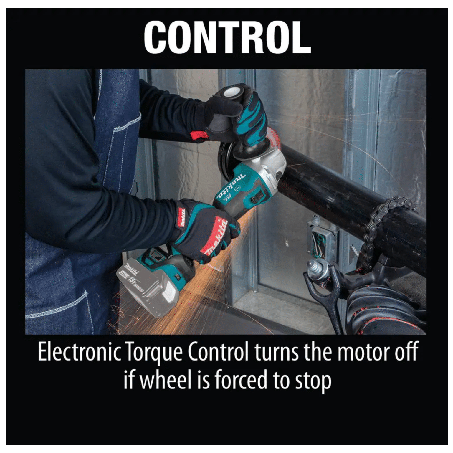 Makita 18-Volt LXT Brushless 4-1/2 in. / 5 in. Cordless Cut-Off/Angle Grinder with Electric Brake， Tool Only (XAG16Z)