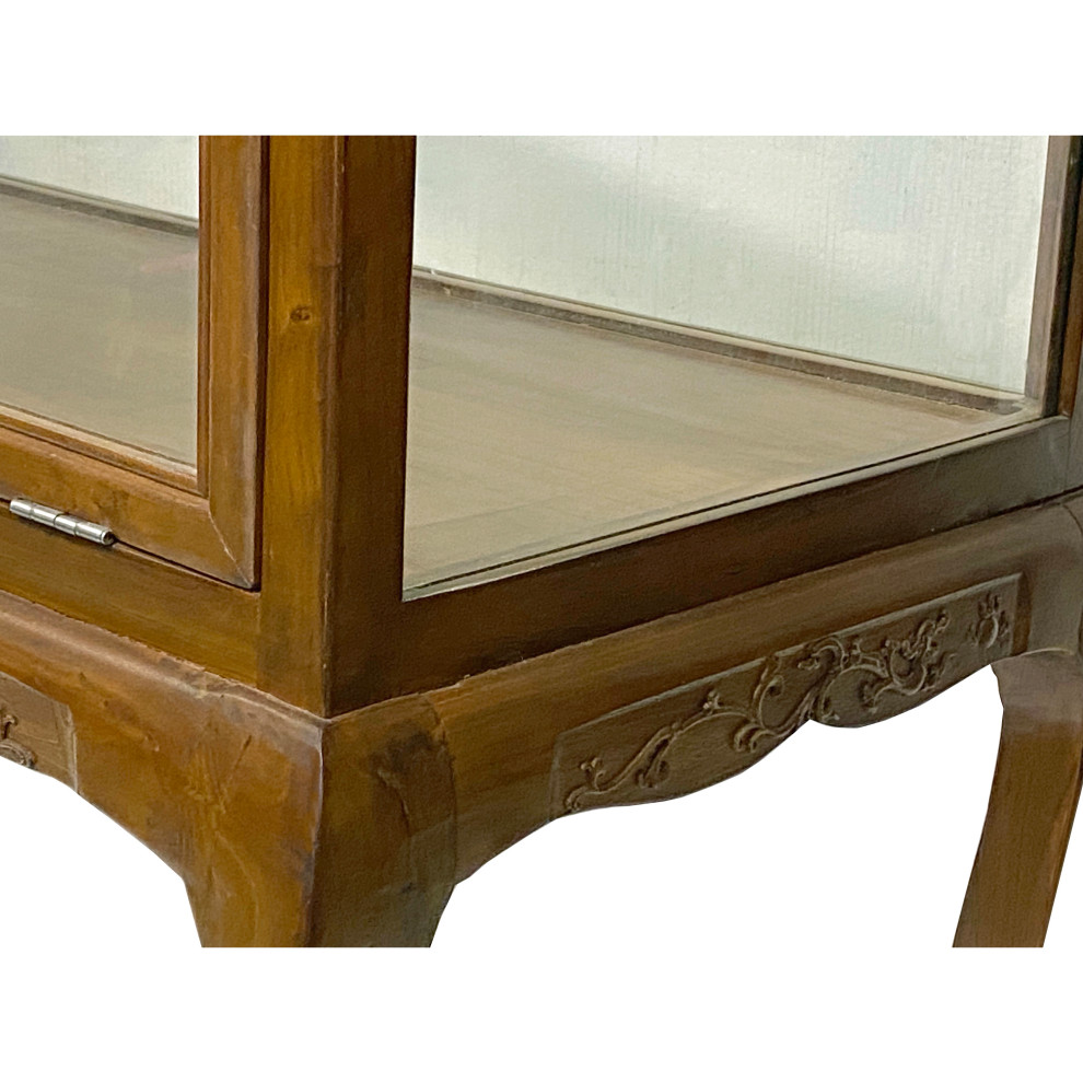 Oriental Craw Legs Rectangular Glass Top Console Display Table Counter Hcs7676   Asian   Console Tables   by Golden Lotus Antiques  Houzz