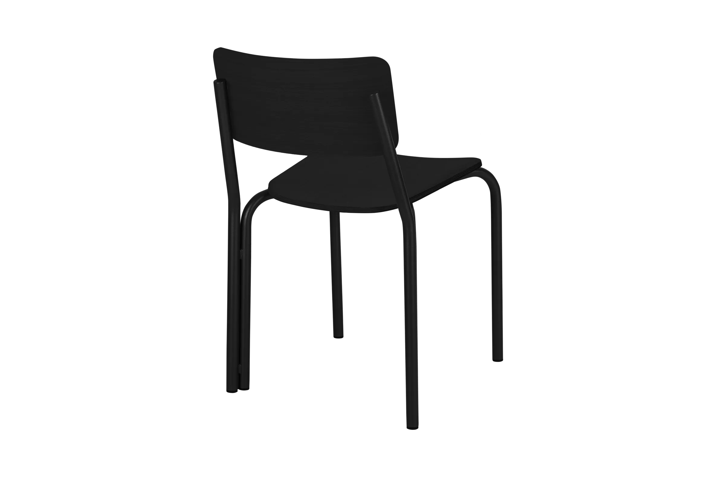 Black Contoured Chair – Simple, Elegant Design with Smooth Lines