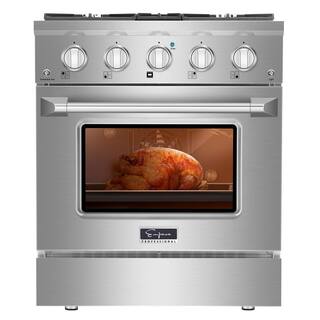 Empava 30 in. 4.2 cu. ft. Gas Range with 4 Sealed Ultra High-Low Burners in Stainless Steel EMPV-30GR07