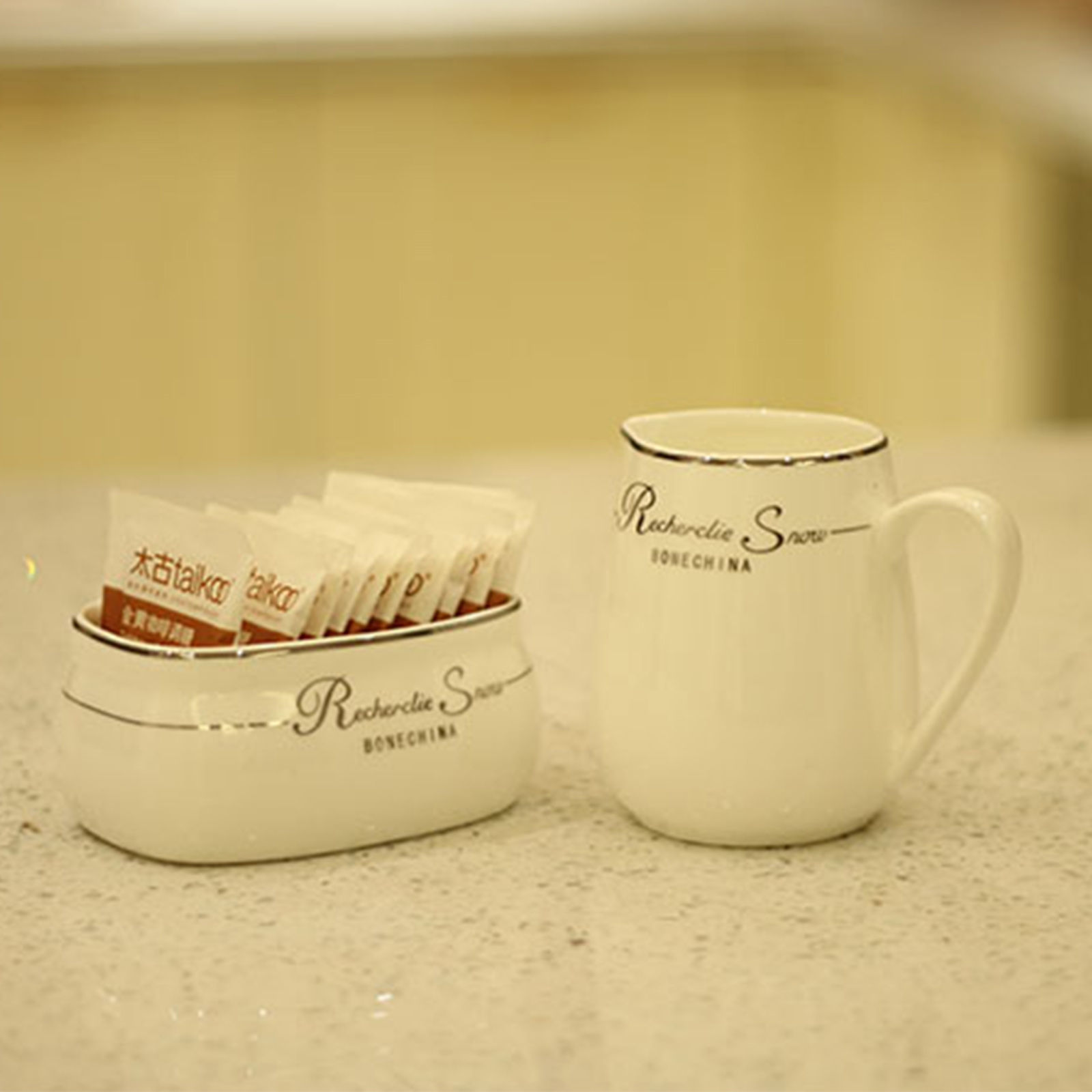 Creamer And Sugar Sets，Ceramic Sugar Bowl With Lid And Milk Jug，Cream And Sugar Pot， Creamer Jug Sugar Jar， Coffee Serving Set-White-Milk Jug and Sugar Bowl