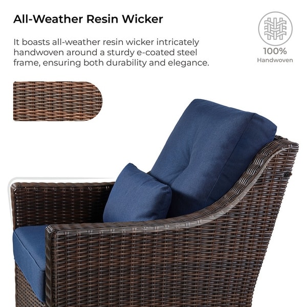 Murphy Outdoor Wicker Patio Furniture Swivel Glider Chair