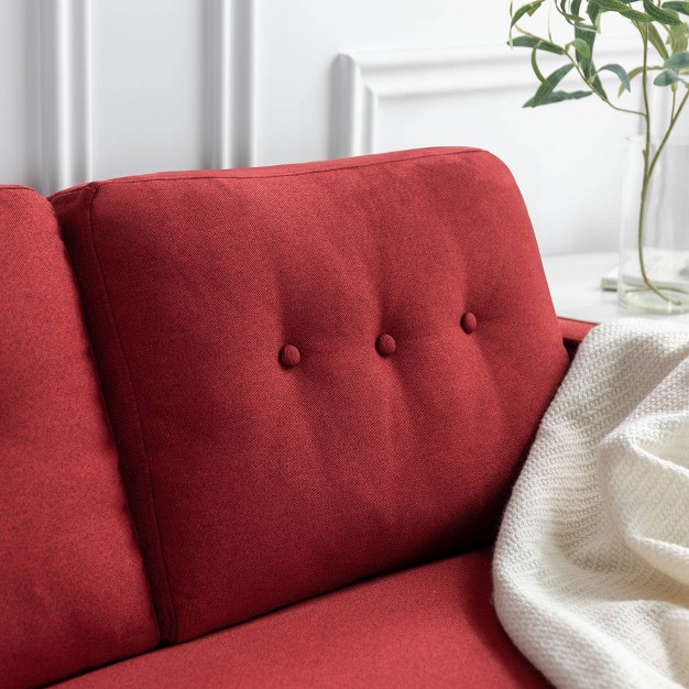 Mikhail Sofa Ruby Red Zinus