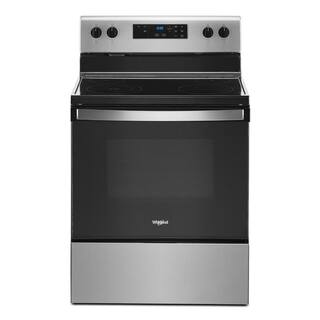 Whirlpool 30 in. 5.3 cu. ft. 4-Burner Electric Range in Stainless Steel with Storage Drawer WFE320M0JS