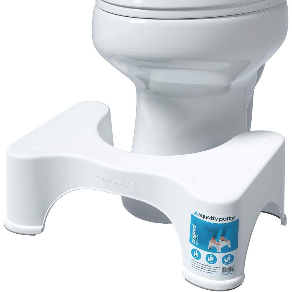 Squatty Potty 7in. Ecco Plastic Toilet Stool in White sp-e-7