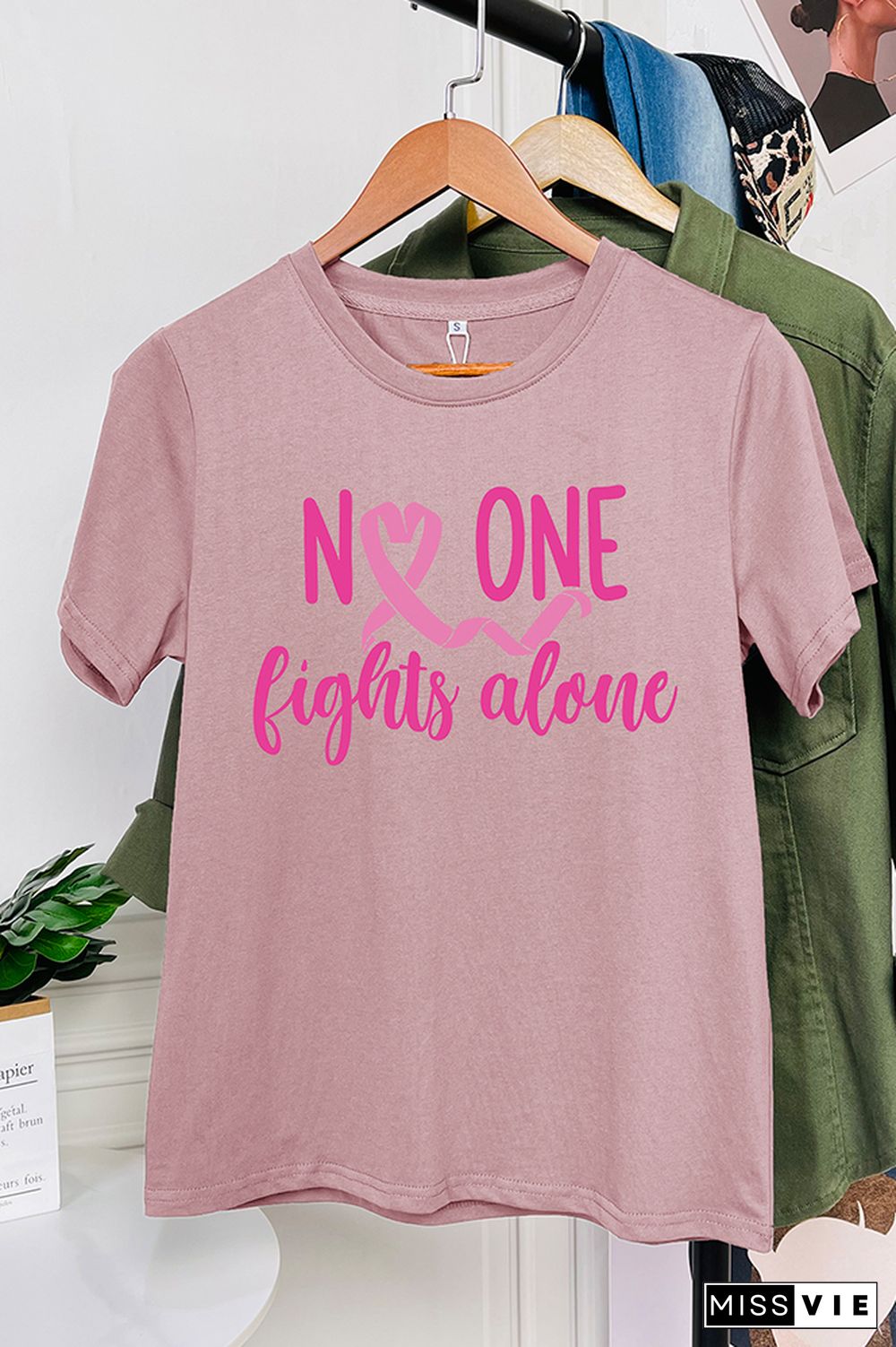 No One Fights Alone Graphic Tee Wholesale