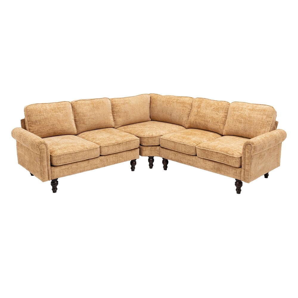 Chenille Fabric Sectional Sofa Living Room Sofa