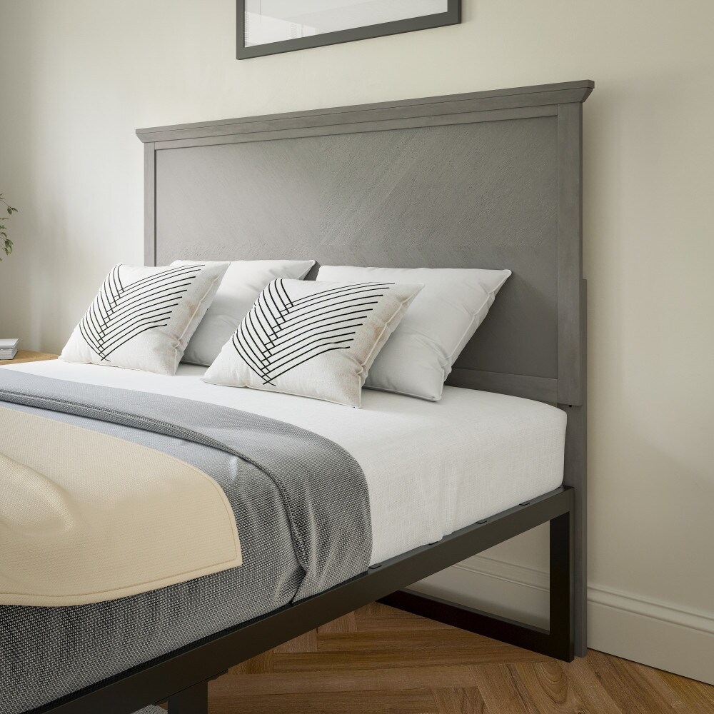 Contemporary Herringbone Patterned Headboard Only