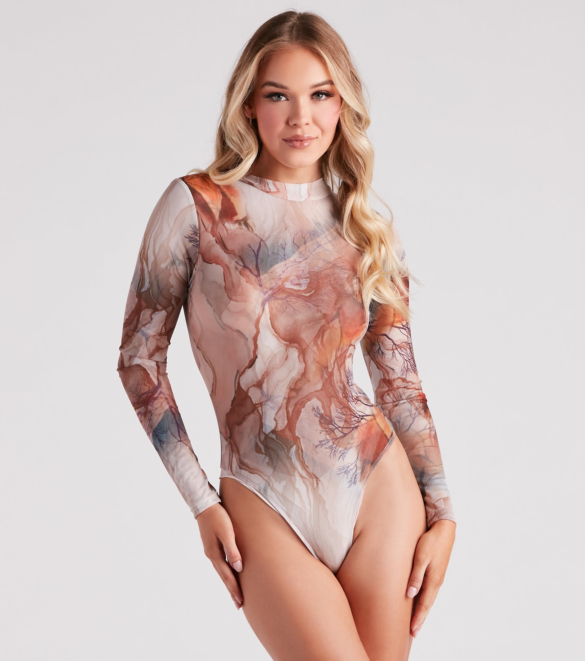 Into The Woods Sheer Mesh Bodysuit