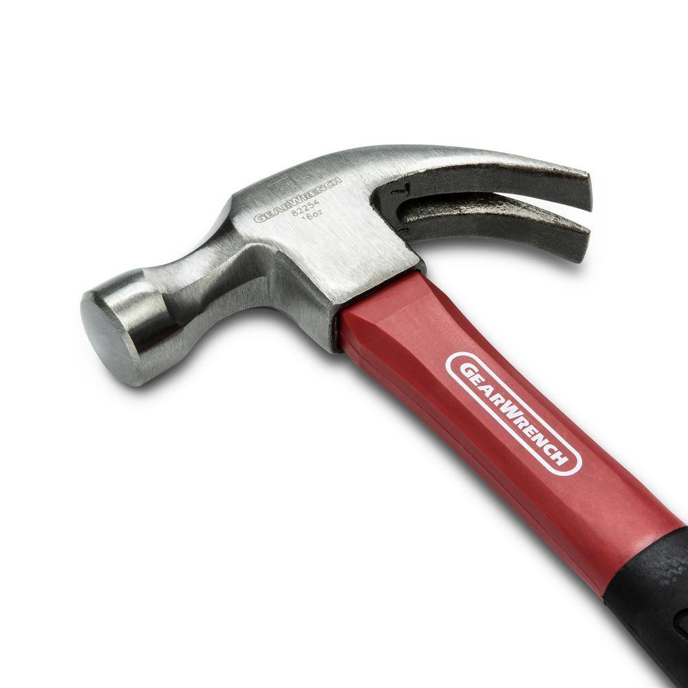 GEARWRENCH 3 lb. Fiberglass Claw Hammer with Comfort Grip 82254