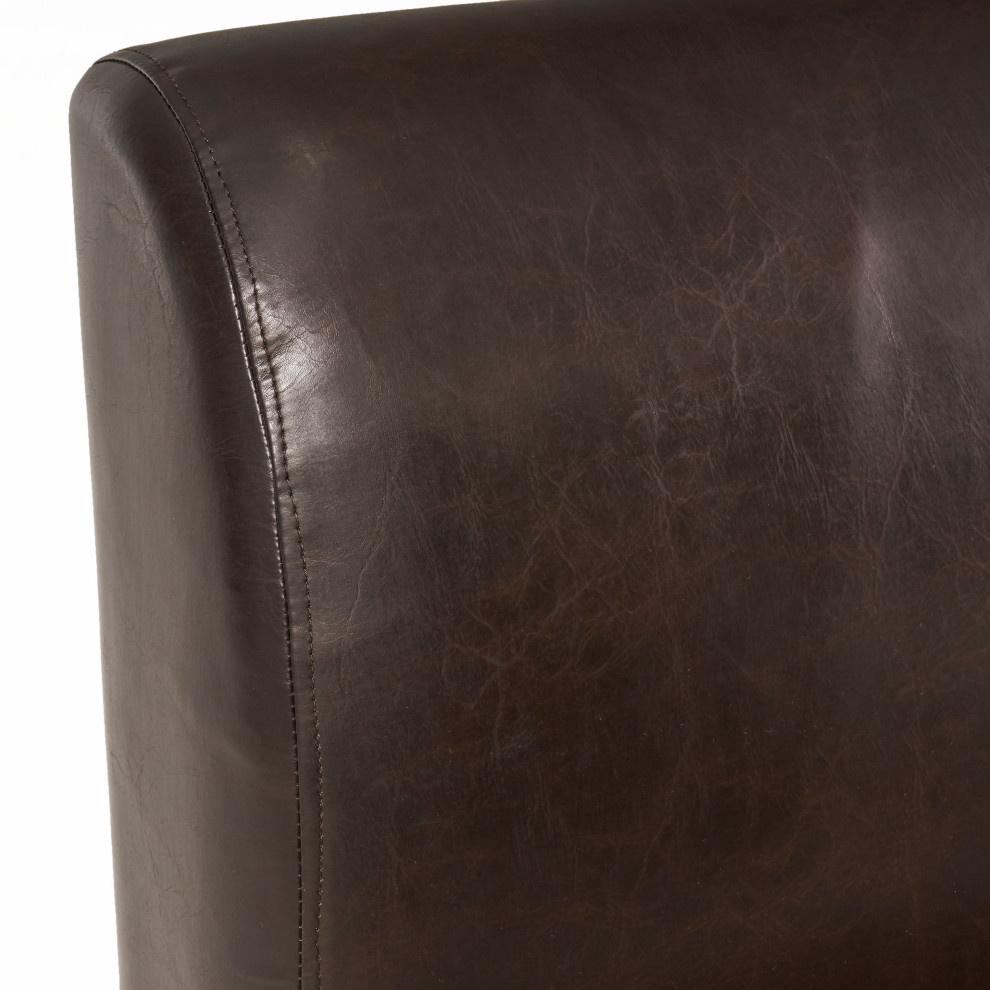 Massimo Leather Loveseat   Transitional   Loveseats   by GDFStudio  Houzz