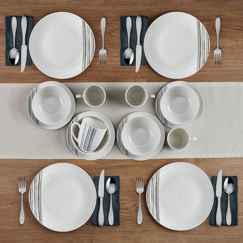 Studio Nova Brushed Lines 16-pc. Dinnerware Set