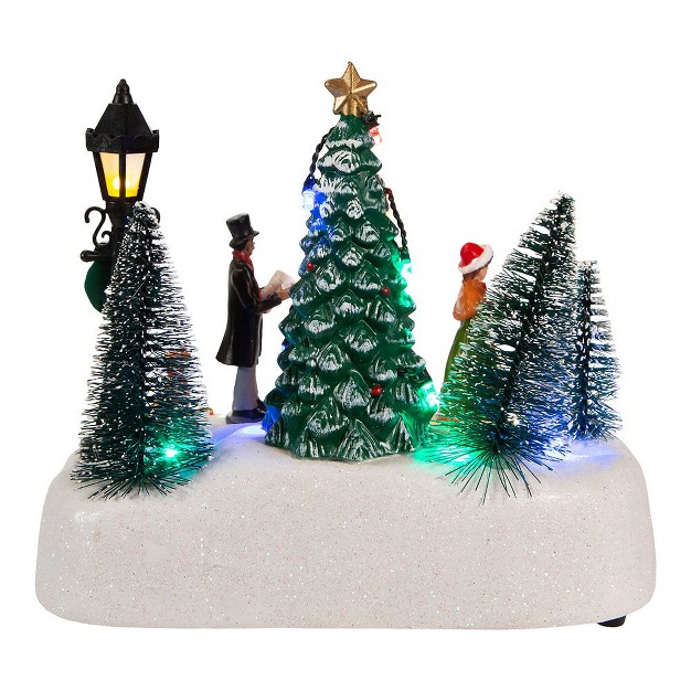 Kurt Adler Kurt Adler 6 3 inch Battery operated Light Up Musical Christmas Caroling Scene