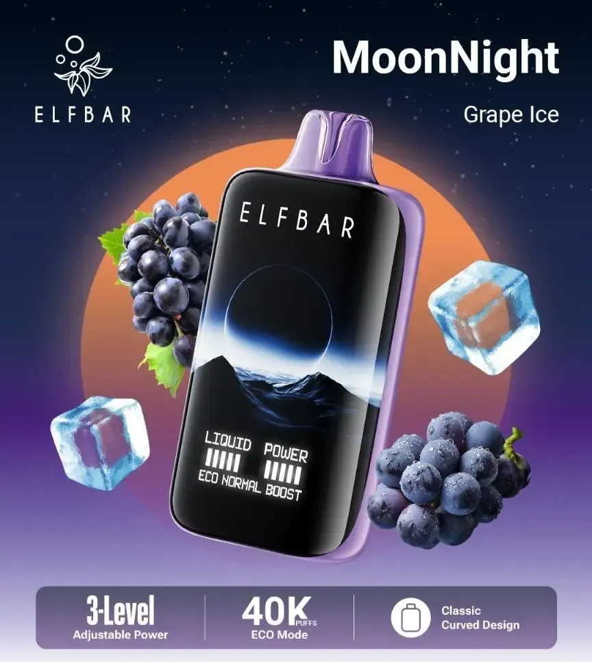⚡Elf Bar Moon Night 40000 – Ultra Long-Lasting Rechargeable Vape