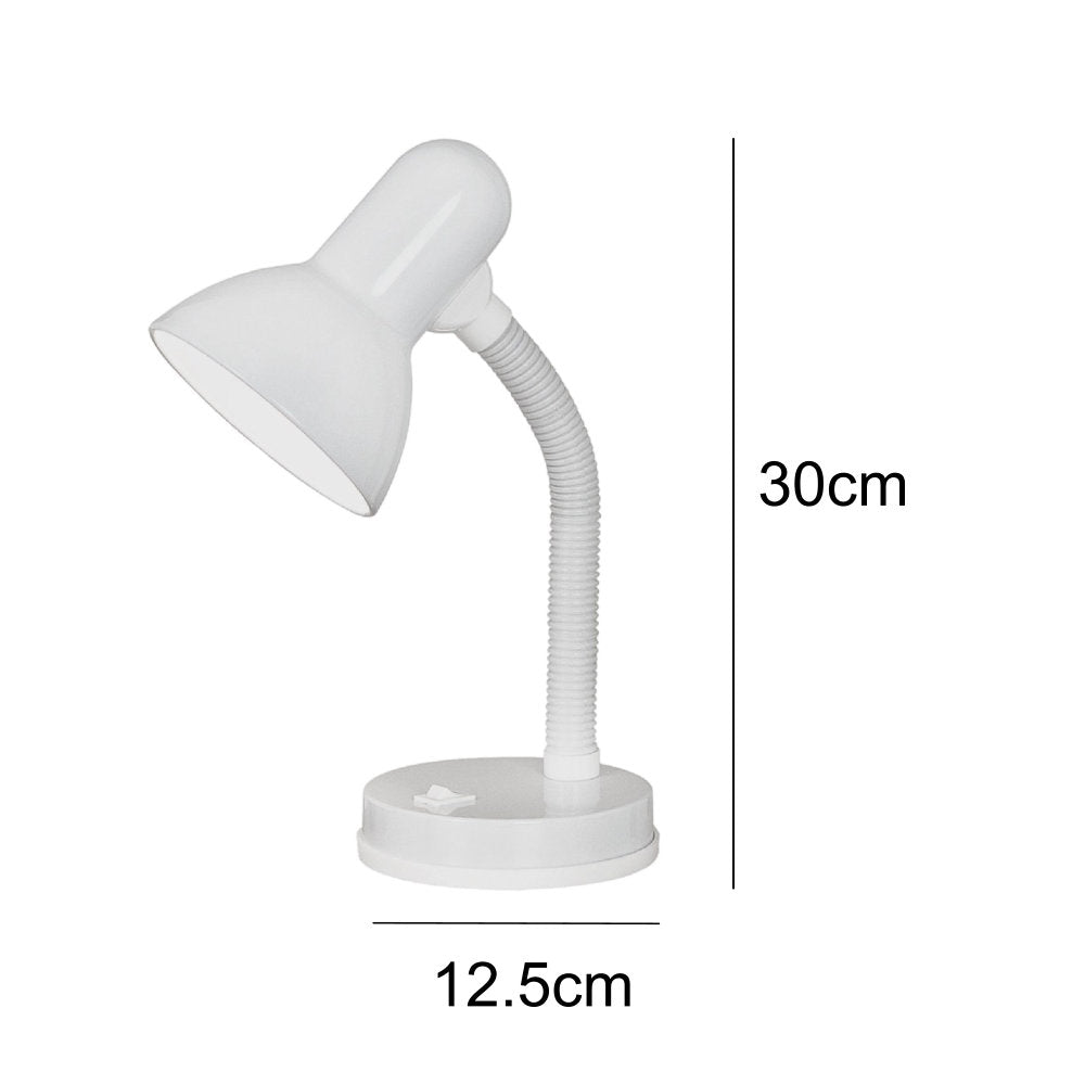 Eglo 9229 White Retro Flexible Switched Study Table Desk Lamp 30cm