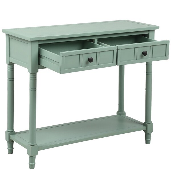 Daisy Series Console Table Traditional Design With Two Drawers And Bottom Shelf