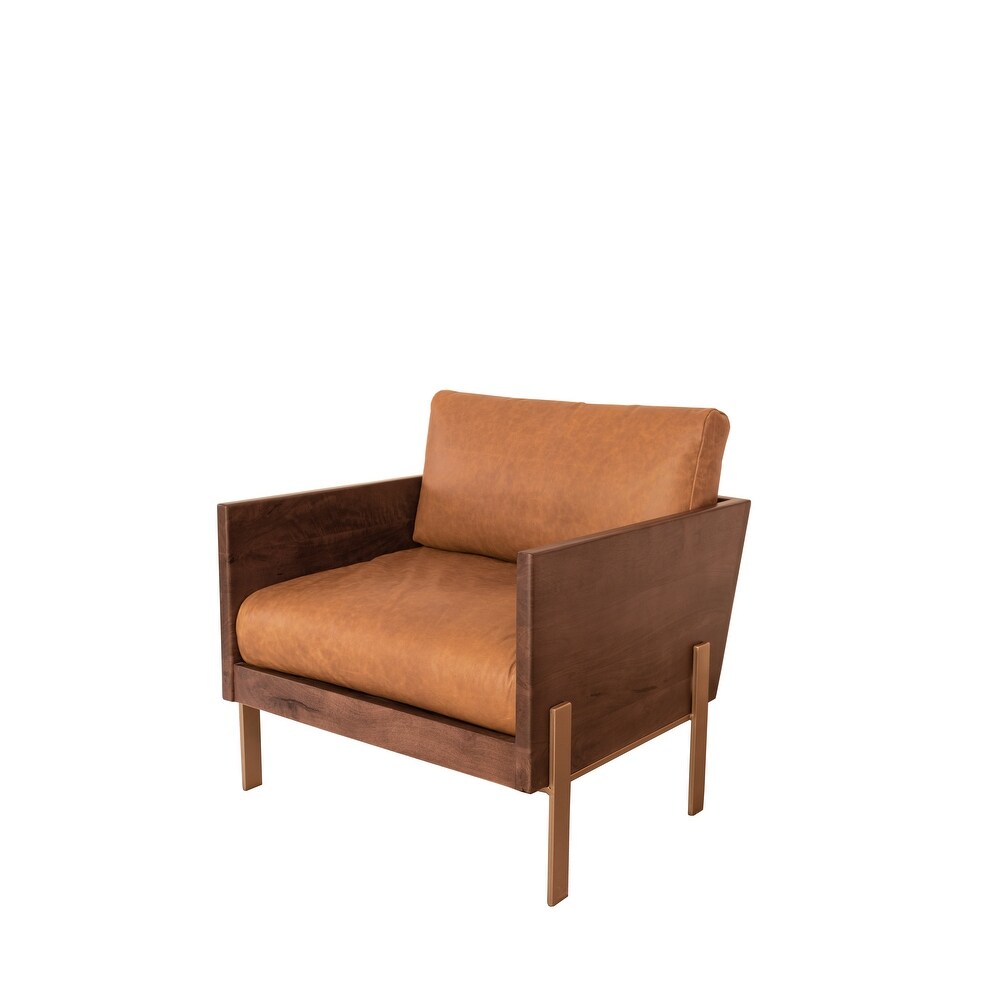 Burano Top Grain Leather Accent Chair